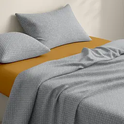Дитяча преміум постільна білизна Cosas NORDIC WAVE CS8 110х140см (NordicWeave_El80-16WashedCottonMustard_140) - мініатюра 2