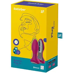 Анальна смарт вібропробка із перлинним масажем Satisfyer Rotator Plug 2+ Violet - мініатюра 9