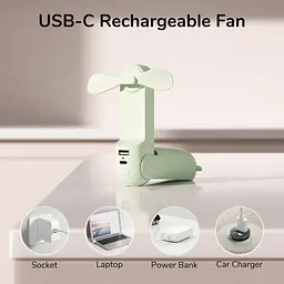 Вентилятор Jisulife F8X Green - мініатюра 2