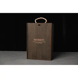 Подарунковий набір Whiskey Stones камені для віскі у дерев'яному пеналі №7 + декантер і 2 склянки Pasabahce + щипці + мішечок - мініатюра 8