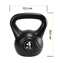 Гиря вінілова Cornix 4 кг XR-0429 Black - мініатюра 7