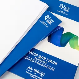 Папка для гуаші 180г/м2 20л Дрібне зерно ROSA Studio - мініатюра 4