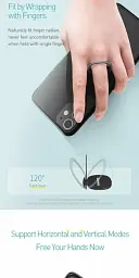 Кільце-тримач Baseus Invisible Phone Ring Holder SUYB-0R Rose Gold - мініатюра 6