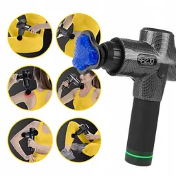Ручний перкусійний масажер 4FIZJO Massage Gun Ultra Cool Edition 100 Вт (масажний пістолет) MG05 (P-5905973401470) - мініатюра 8