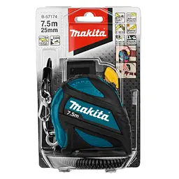 Рулетка вимірювальна 7.5 м з тримачем на пояс Makita B-57174