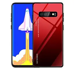 Чохол бампер Primo Gradient Glass для Samsung Galaxy S10 (SMG973) Red - мініатюра 5