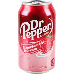 Напій безалкогольний Dr. Pepper Strawberries & Cream сильногазований 0.355 л з/б (932943)