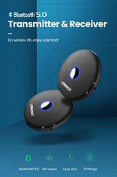 Bluetooth-адаптер Ugreen CM108 Bluetooth 5.0 приймач/передавач (40762) - мініатюра 2