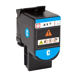 Тонер-картридж BASF Lexmark CS417dn 71B0H20 Cyan (BASF-KT-71B0H20) - мініатюра 3