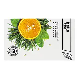 Чай фруктово-трав'яний Hello Tea Апельсин-розмарин 60 г (20 шт. х 3 г) (930238) - мініатюра 3