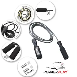 Скакалка швидкісна з обтяжувачем PowerPlay 3 м fit0011378 - мініатюра 2