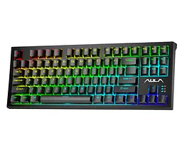 Клавіатура ігрова механічна Aula Mechanical F-3032 Black keycaps + 21 Yellow keys KRGD Red