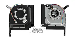 Вентилятор Asus кулер для моделей ноутбука TUF FA506, FA566, FA706, FX506, FX566, FX706, FX766, TUF506, TUF566, TUF706, TUF766 (GPU Fan) 13NR0750T02011 Оригінал, 5V, 4pin