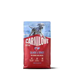 Сухий корм для молодих собак великих порід Carnilove Active Salmon & Turkey Junior Large Breed суперпреміум лосось та індичка 4 кг