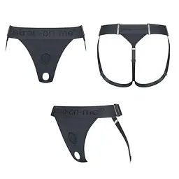 Страпон Strap-on-me Unique Lingerie Harness, One Size (сірий) - мініатюра 9
