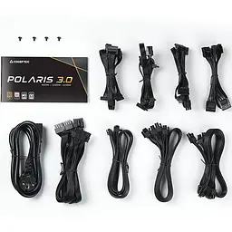 БЖ 1250W Chieftec POLARIS 3.0 PPS-1250FC-A3, 135 mm, 80+ GOLD, Cable management, retail - мініатюра 8