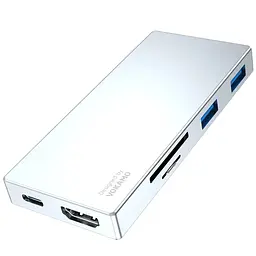USB адаптер Vokamo HT2 6 в 1 HUB із вбудованим шнуром Type-C - мініатюра 2