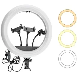 Кільцева світлодіодна LED лампа XD360 14" Black Epik teh0029320 - мініатюра 3
