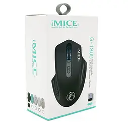 Игровая мышь беспроводная iMICE G1800 Rechargeable, 4 кнопок, аккумулятор, 1600dpi, 2.4Ghz, Black - мініатюра 10