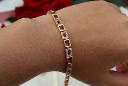 Браслет Xuping Jewelry квадратики 21 см золотистий