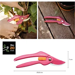 Площинний секатор Fiskars Inspiration Pruner Bypass Ruby P26 (1003657) - мініатюра 4