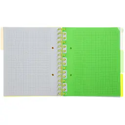 Зошит на пружині Buromax Neon В5 (170x205) 120 аркушів 3 PVC розділювачі жовтий (BM.24359911-08) - мініатюра 2