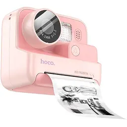 Дитяча фотокамера з моментальним друком Hoco DV200 Dual lens Pink