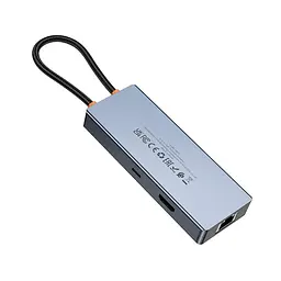 Мультиадаптер хаб Hoco HB51 Wow 6-in-1 multi-function converter - мініатюра 2