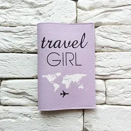 Обкладинка для паспорта Travel girl 5 (фіолетовий) - мініатюра 2