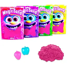 Кінетичний пісок Strateg Magic sand рожевий 200 г (39401-8) - мініатюра 2