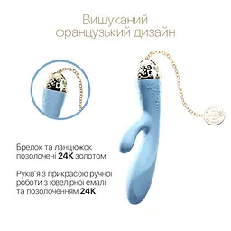 Смартвібратор-кролик Zalo - Rosalie Royal Blue - мініатюра 4