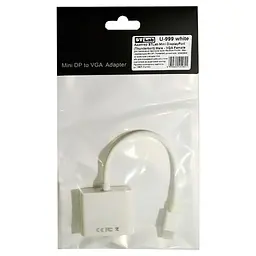 Адаптер STLab Mini DisplayPort (Thunderbolt) Male - VGA Female 0.18 м HD 1080P для Apple Mac білий (U-999 white) - мініатюра 3