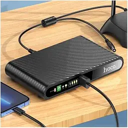 Джерело безперебійного живлення для роутерів Hoco DB63 Portable DC UPS 5/9/12V 10000 mAh чорний - мініатюра 8