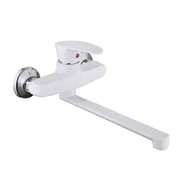Змішувач для кухні настінний Plamix Cezar-005 white PM0734, Білий