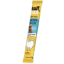 Ласощі для котів Half & Half у формі м'ясних паличок з лососем 5 г