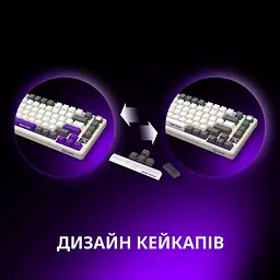 Клавіатура Lorgar KBP7075W Wireless Pro 75% Exploded White EN/UA (LRG-KBP7075W-WH-US) - мініатюра 14
