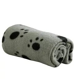 Плед для тварин Paw Print Soft Fleece Pet Blanket 70х100 см Сірий