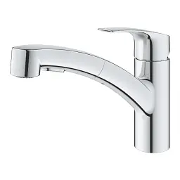 Змішувач для кухні Grohe Eurosmart з висувним виливом Хром 30412 - мініатюра 4