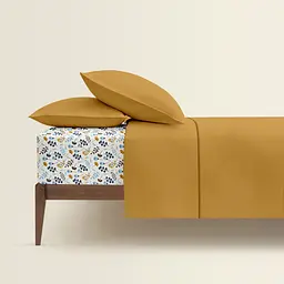 Дитяча постільна білизна в ліжечко CURCUMA, гірчичний (Ranfors16_Mustard_BushBeigeBlue_140) - мініатюра 3