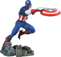 Фігурка Diamond Select Toys Gallery diorama Marvel Captain America Марвел Капітан Америка 25 см (G M CA) - мініатюра 3