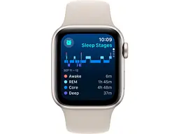 Смарт-годинник Apple Watch SE 2 GPS 40mm Starlight Aluminium Case with Starlight Sport Band S/M (MR9U3) - мініатюра 3