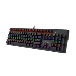 Клавіатура Vinga KBGM160 LED Outemu Blue USB Black (KBGM160 Black) - мініатюра 2