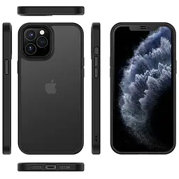 TPU+PC чохол Metal Buttons для Apple iPhone 12 Pro / 12 6.1" Чорний, TPU+PC - мініатюра 2