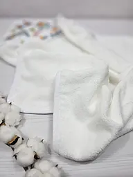 Дитячий рушничок-куточок 80х80 a.l.babybox Потяг Білий - мініатюра 3