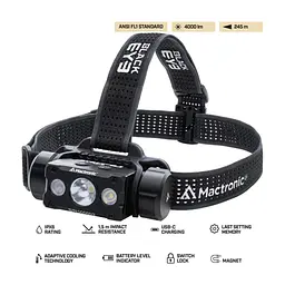 Ліхтар Mactronic Black Eye H40 (4000 Lm) Cool White/Red LED Rechargeable Type-C (THL0061) (DAS303952) - мініатюра 3