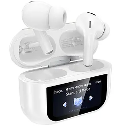 Бездротові TWS навушники Hoco EW88 Rampino with Touch Screen ANC White - мініатюра 3