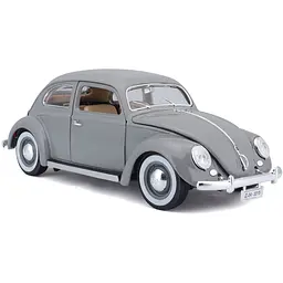 Автомодель Bburago Volkswagen Kafer Beetle 1955, 1:18 сіра (18-12029 GY) - мініатюра 4