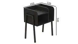 Тумба модульна Амелі 540x450x320 метал Чорний ДСП Сосна Кембра 16мм FRD-103006 - мініатюра 4