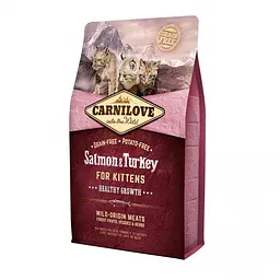 Сухий корм Carnilove Cat Salmon & Turkey Карнілав для кошенят, лосось та індичка, 2 кг (170196/512225)