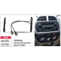 Перехідна рамка Toyota з подовжувачем USB і AUX Carav 11-712 - мініатюра 4